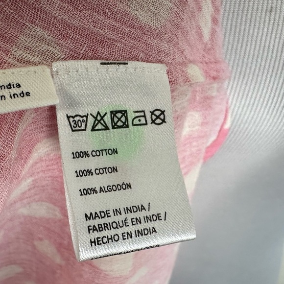 Anthropologie Womens Polka Dot Tie Front Crop Kimono Top One Size Pink White NWT - Picture 12 of 13